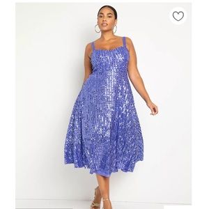 Eloquii Purple Sequin Dress